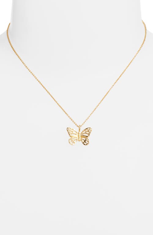 Ki-ele Taylor Butterfly Pendant Necklace In Gold