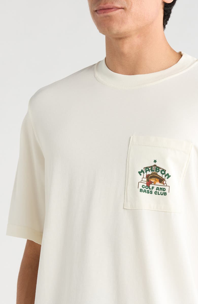 MALBON Vista Bass Cotton Graphic T-Shirt, Alternate, color, Ivory