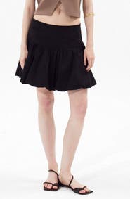 DELUC Parga Cotton Bubble Miniskirt
