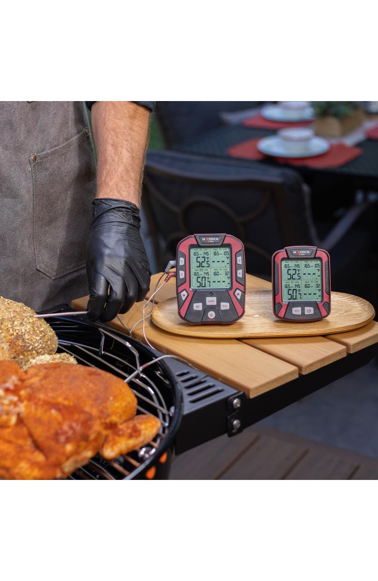 Maverick Extended Range Professional Wireless Thermometer, Four Probe, Alternate, color, Black/Red