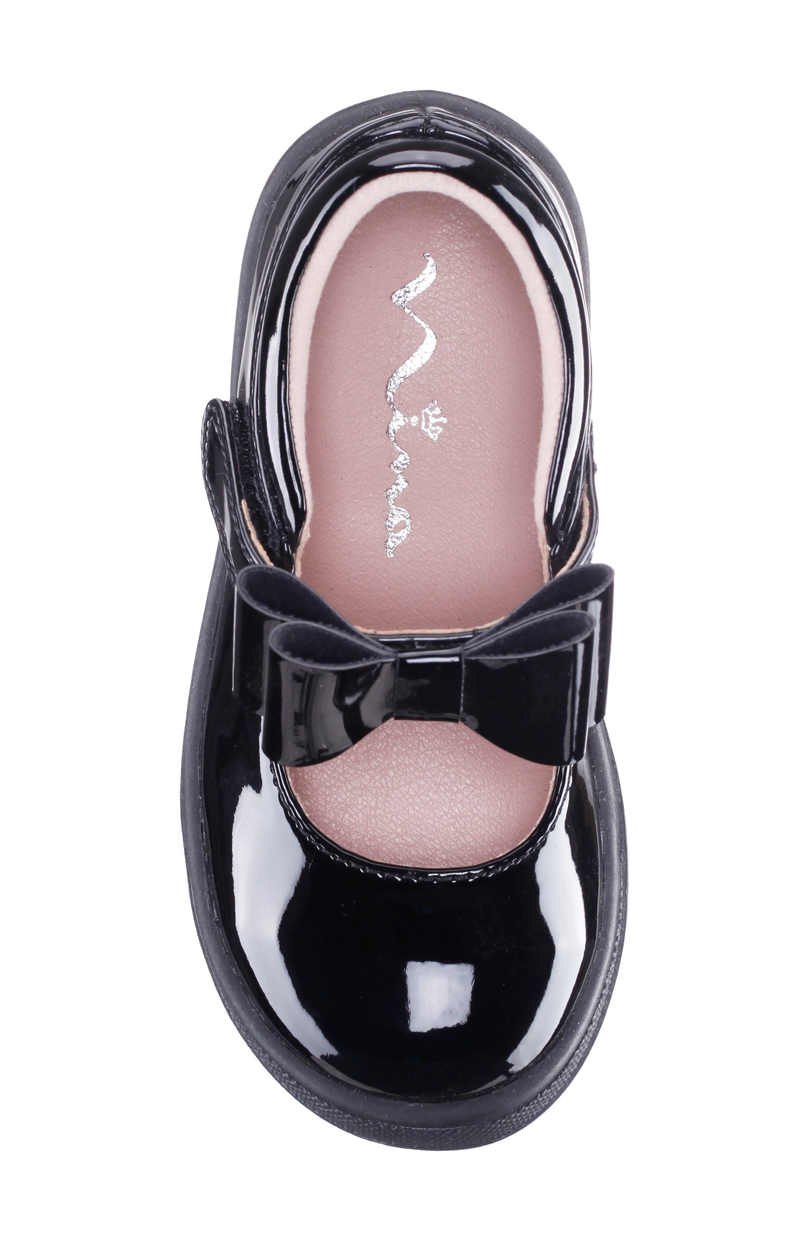 Nina Kids' Binnie Mary Jane Flat, Alternate, color, Black Patent