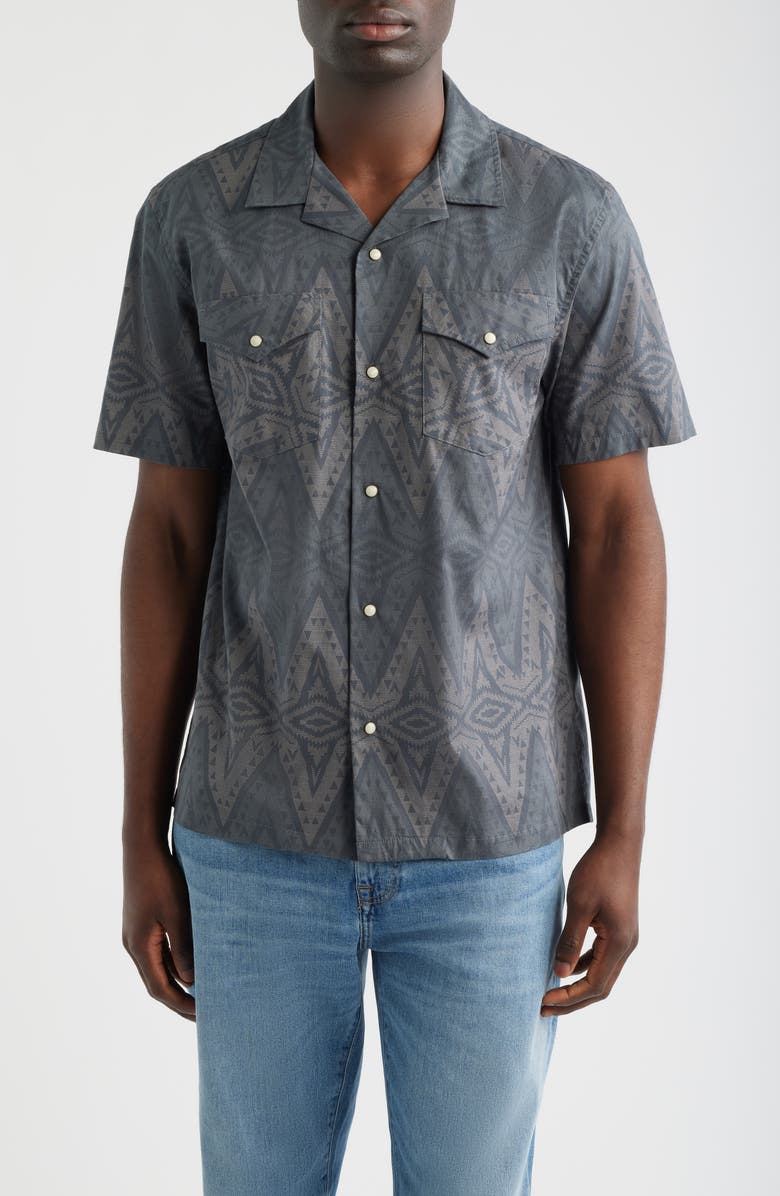 Pendleton Snap-Up Short Sleeve Western Shirt, Main, color, 