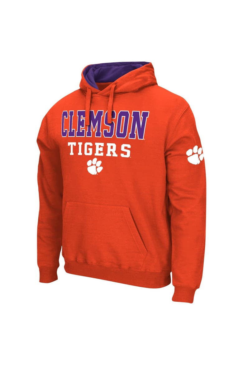 Men's Colosseum Orange Clemson Tigers Sunrise Pullover Hoodie, Alternate, color, Orange