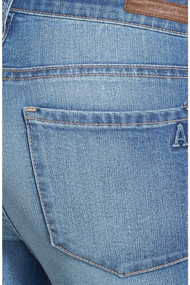 Destroyed Skinny Jeans, Alternate, color, MEDIUM WASH