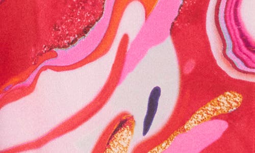L Agence L'agence Tyler Long Sleeve Silk Button-up Shirt In Pink Multi Tie Dye Swirl