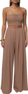 JLUXLABEL Serenade Crop Top 
Wide Leg Pants