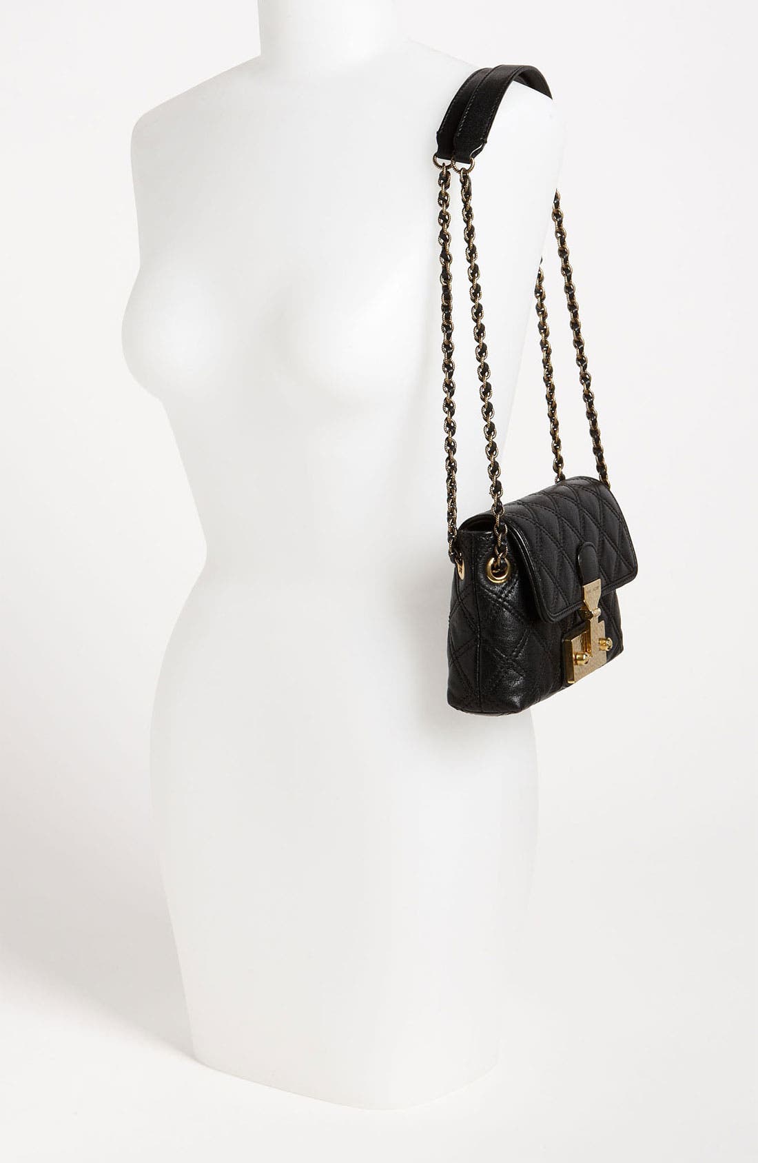 'Baroque - Single' Leather Shoulder Bag, Alternate, color, BLACK