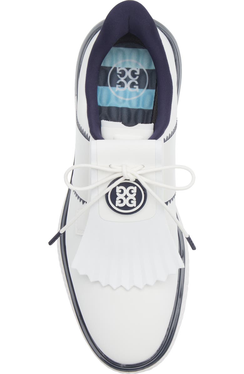 G/FORE Gallivan2r Kiltie Waterproof Golf Shoe, Alternate, color, Snow/ Twilight