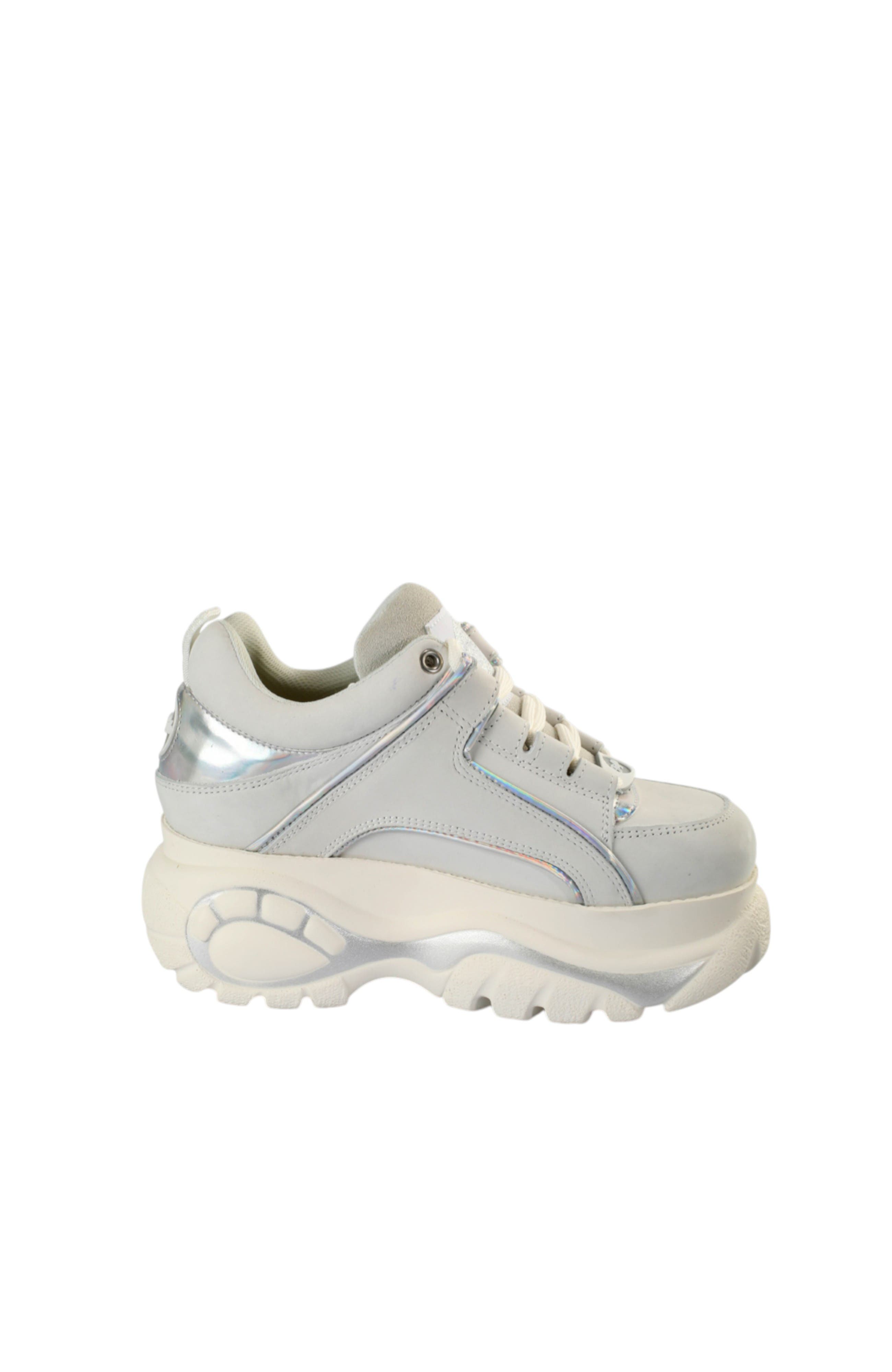 Buffalo Boots Classic Low Leather Sneaker, Alternate, color, Offwhite/Silver