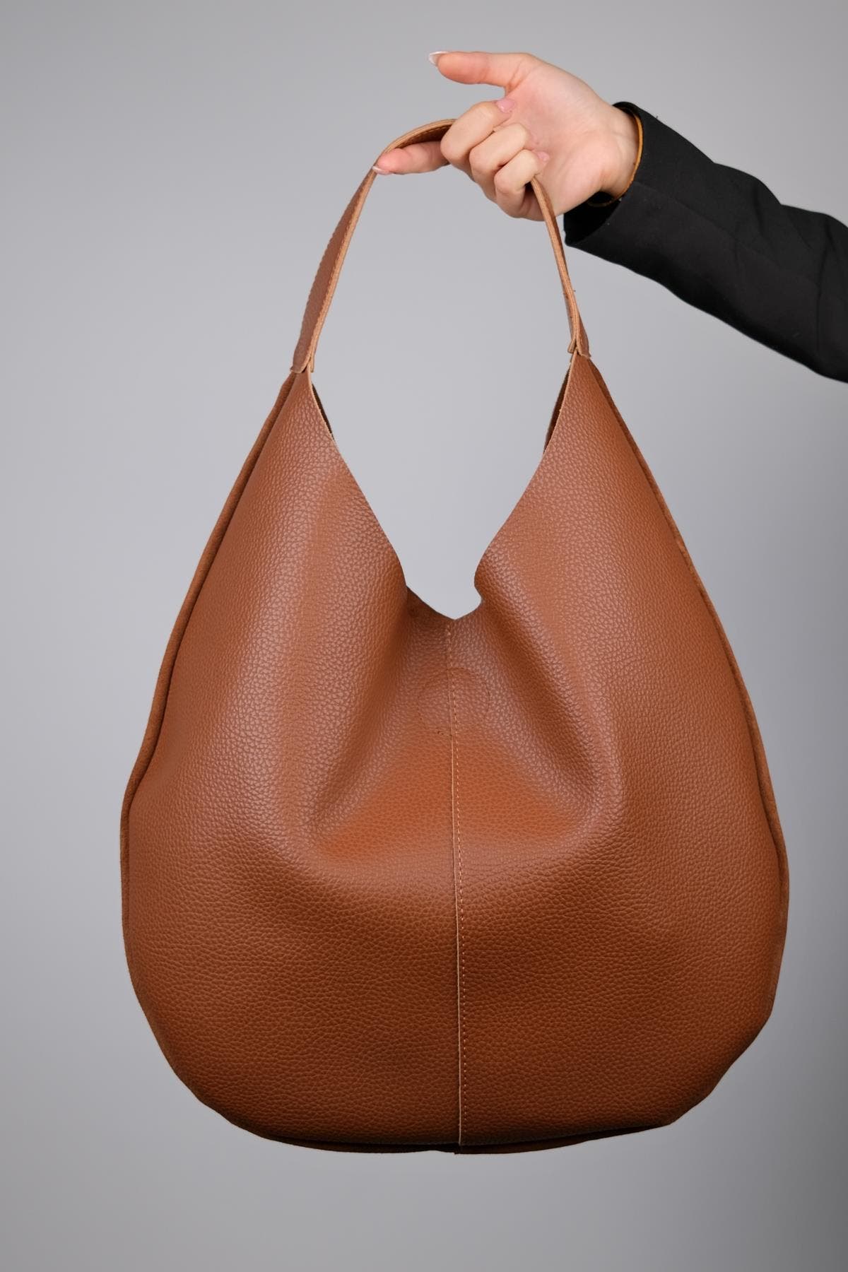 PUJA Leather Shoulder Bag, Alternate, color, Cognac Suede