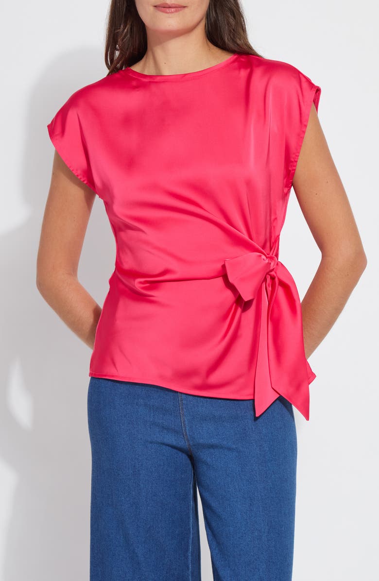 Lysse Rosalia Tie Mix Media Top, Main, color,