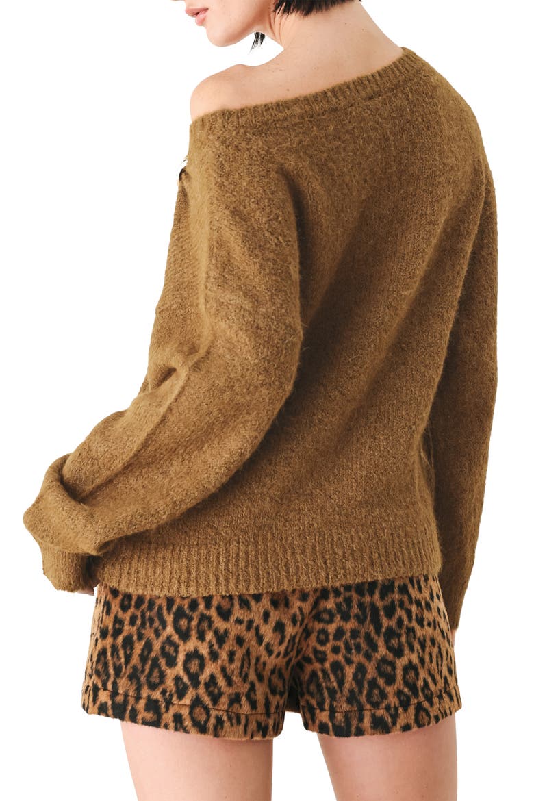 Hardware Detail Asymmetric Sweater, Alternate, color, CAMEL