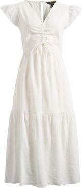 Lipsy Broderie Cotton Midi Dress