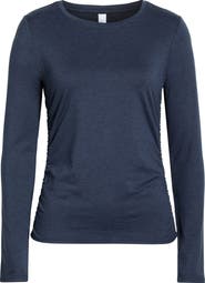 Zella Restore Soft Lite Ruched Long Sleeve T-Shirt
