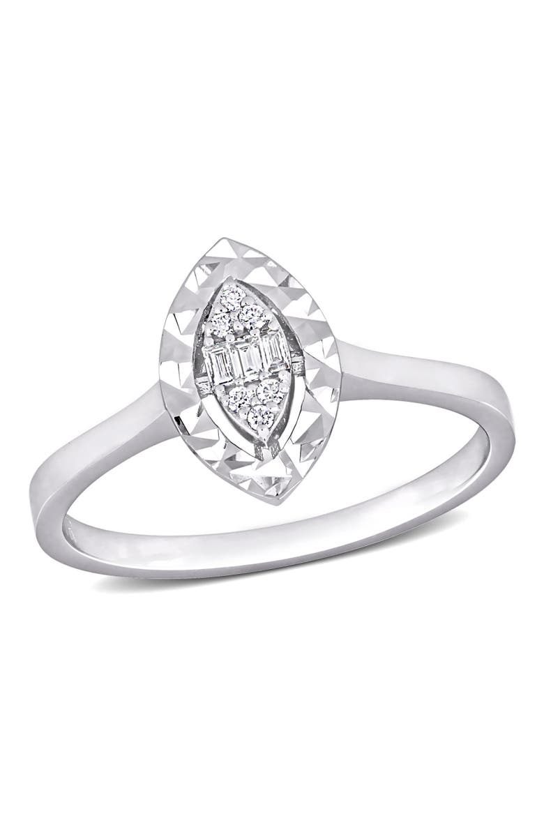 Julianna B. Diamond Marquise-Shape Cluster Ring 14k, Main, color, 14K White Gold