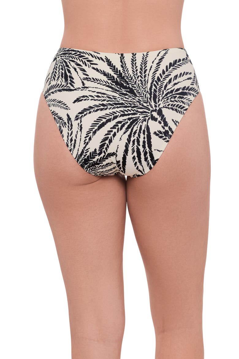 Smoothing and Sculpting High Leg High Rise Swimsuit Bikini Bottoms, Alternate, color, Palm Royale