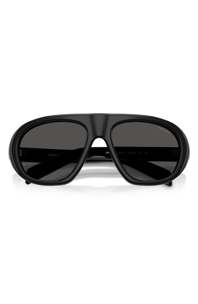 Prada 56mm Irregular Sunglasses, Alternate, color, 