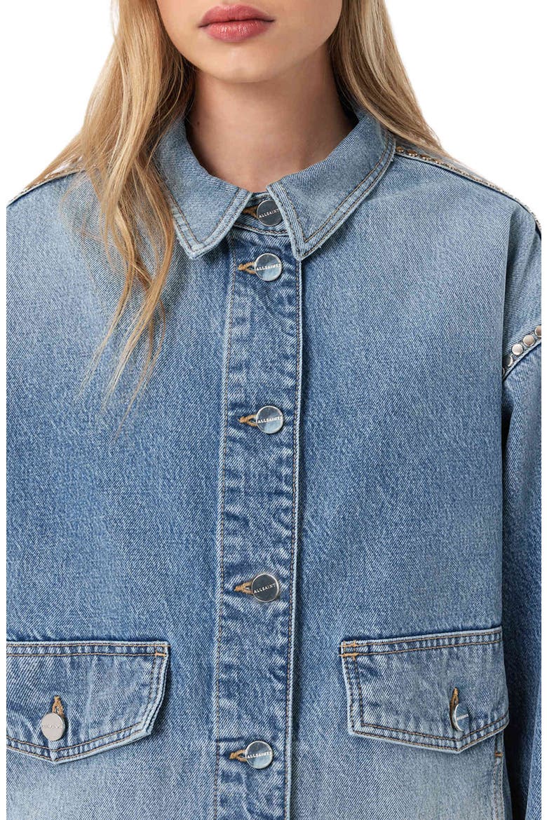 Hettie Stud Shacket, Alternate, color, VINTAGE INDIGO