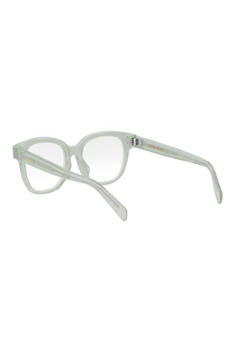 3 Dots 51mm Round Optical Glasses, Alternate, color, SHINY LIGHT GREEN
