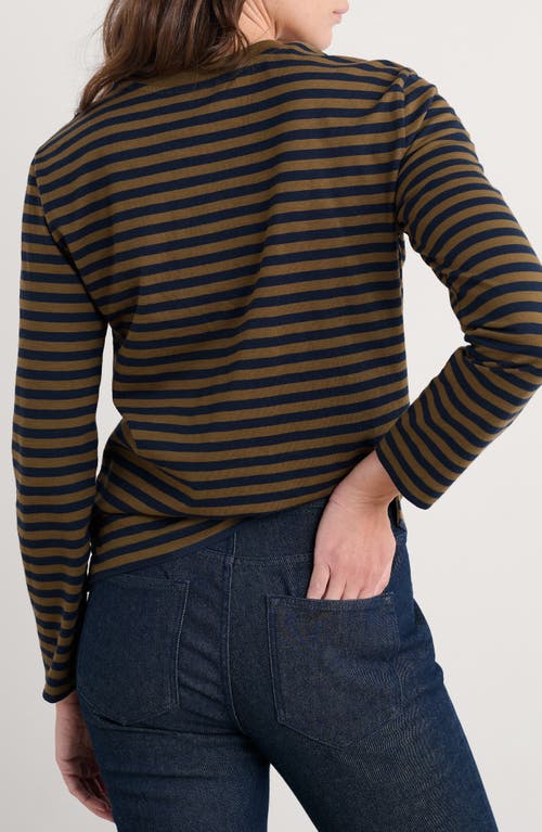 Seasalt Cornwall Perennial Stripe Long Sleeve T-shirt In Black