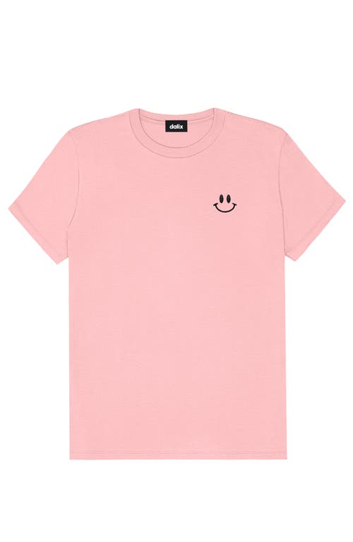 Dalix Smile Face Tee In Pink