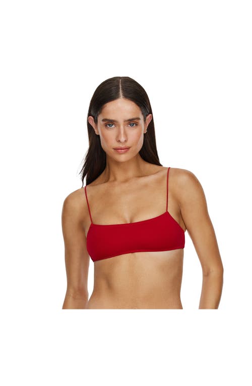 Flirtt Gottex Beach Time Scoop Neck Bikini Top In Red