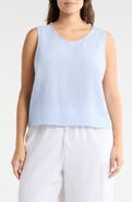 Renee C Stripe Sleeveless Cotton Top