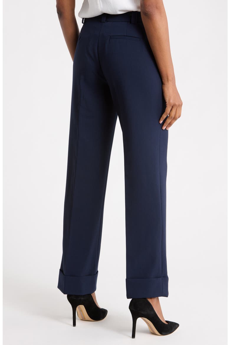 Cuffed Wide Leg Pants, Alternate, color, NAVY