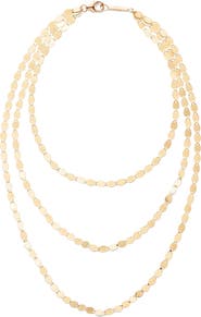LANA Nude Stiletto Layered Anklet