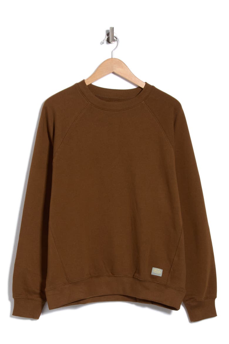 Dayshift Cotton Crewneck Sweatshirt, Main, color, BOMBAY BROWN