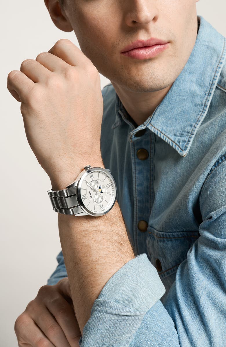 Fossil Flynn Multifunction Bracelet Watch, 48mm, Alternate, color,