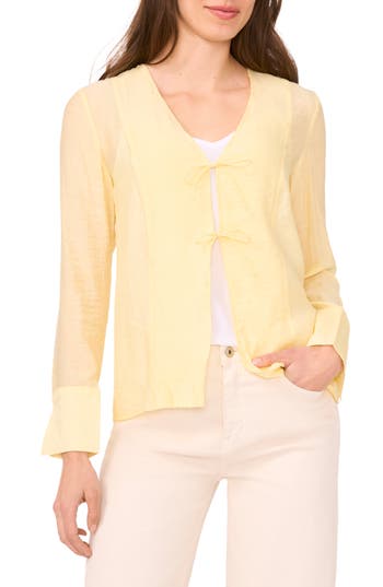 Halogen ® Tie Front Top In Yellow