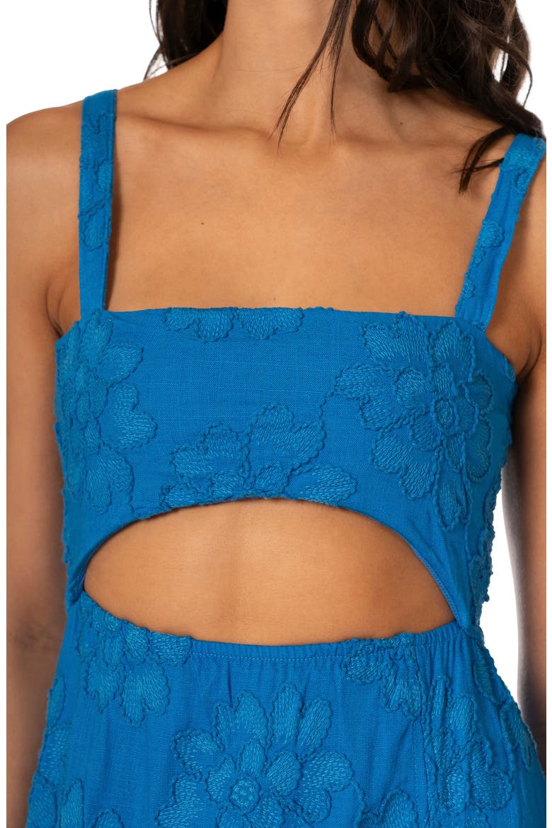 Poet Cutout Embroidered Cover-Up Dress, Alternate, color, BRIGHT BLUE