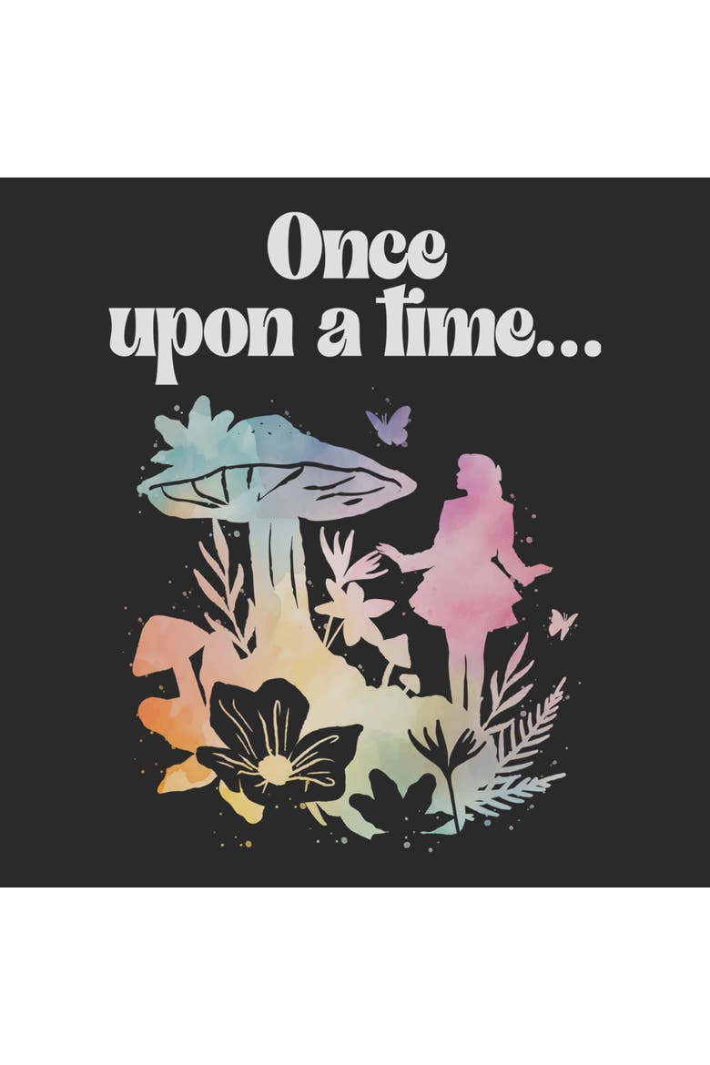 Men's Descendants Wicked Wonderland Watercolor Once Upon a Time  Graphic T-Shirt, Alternate, color, Charcoal