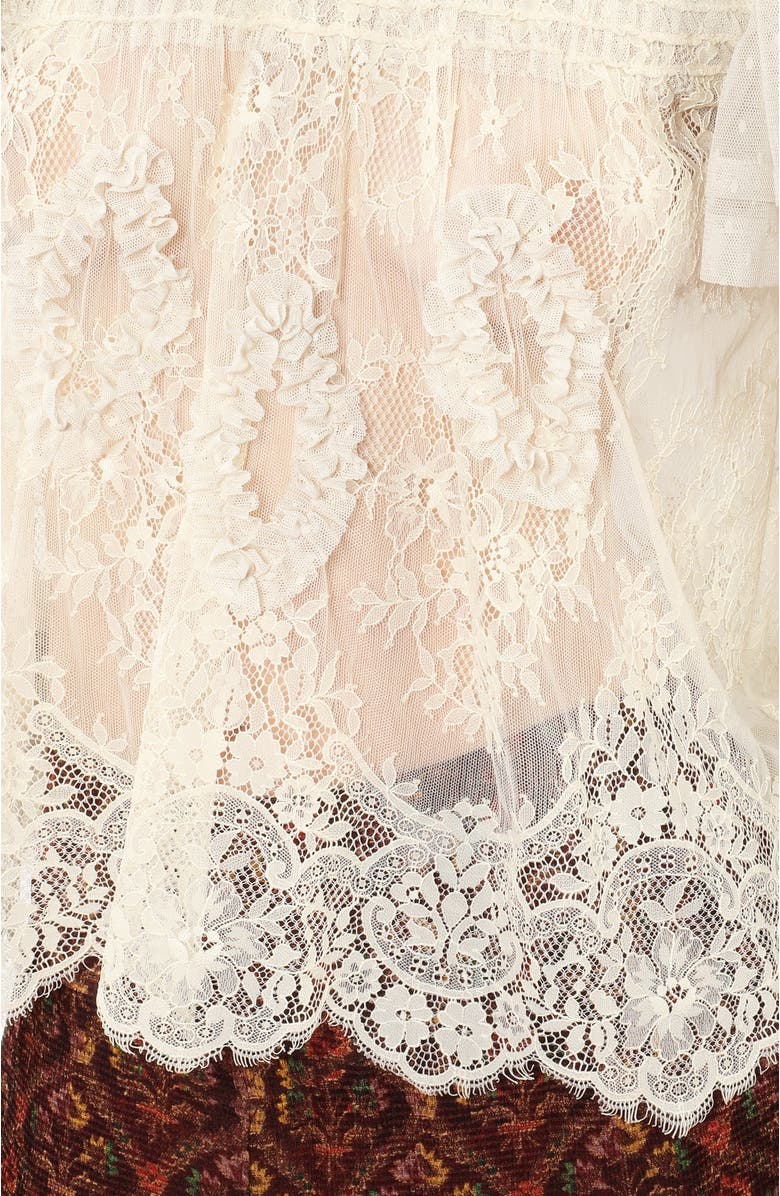 Anna Sui Victorian Lace Victorian Blouse, Alternate, color, Cream