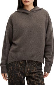 AllSaints Ines Cashmere & Wool Hooded Sweater