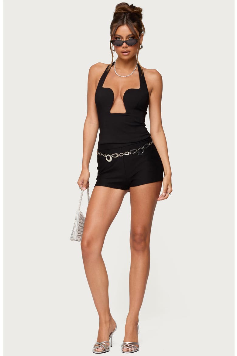 Lavilla High Waist Micro Shorts, Alternate, color, BLACK