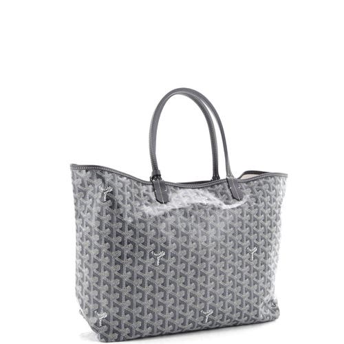 Pre-owned Goyard Goyard Saint Louis Tote Printed Coated Canvas Pm In Gray