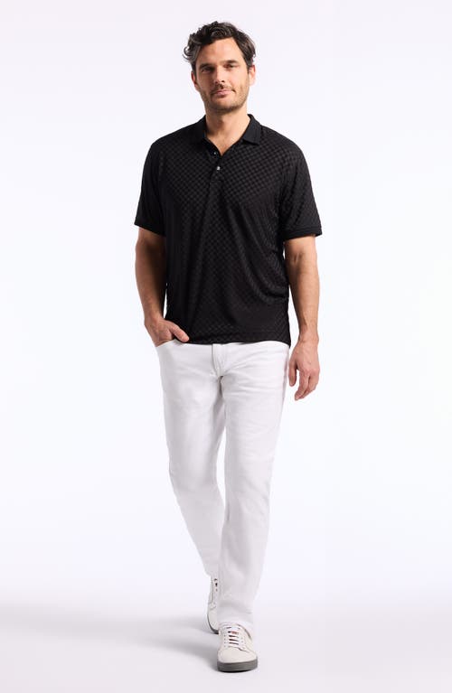 Shop Robert Graham Aaron Checkered Knit Polo In Black