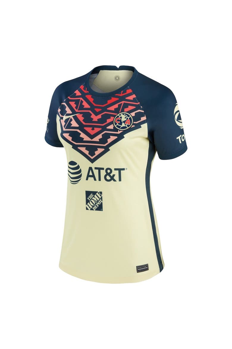 Women's Nike Henry Martín Yellow Club America 2021/22 Home Breathe Stadium Replica Player Jersey, Alternate, color, Yellow