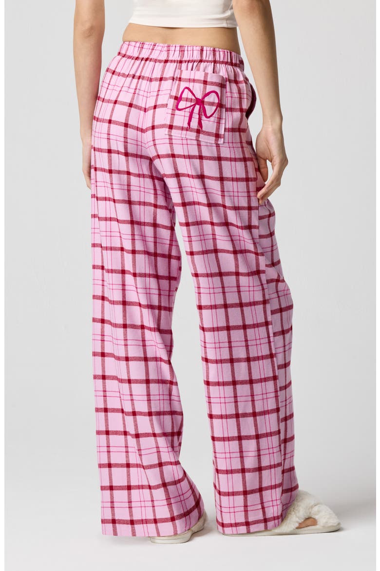 Cozy Flannel Sleep Pants, Alternate, color, MAUVE MIST PLAID