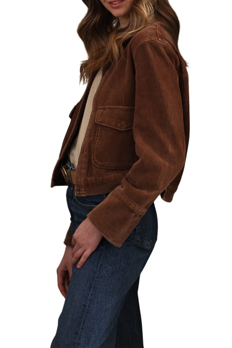 Garment Washed Corduroy Jacket, Alternate, color, BROWN
