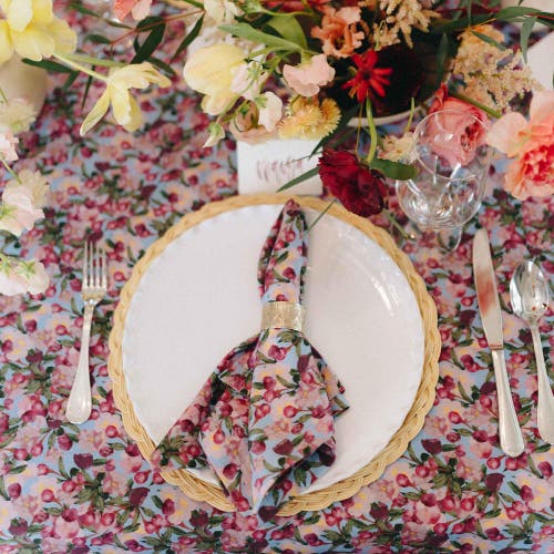 Sophie Williamson Design Romance Is Dead Set-of-six Cotton Napkins In Pink