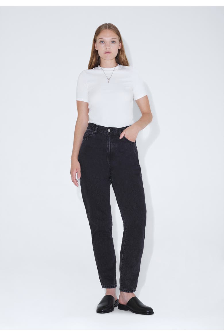 Nora High Cropped Jeans, Main, color, Black
