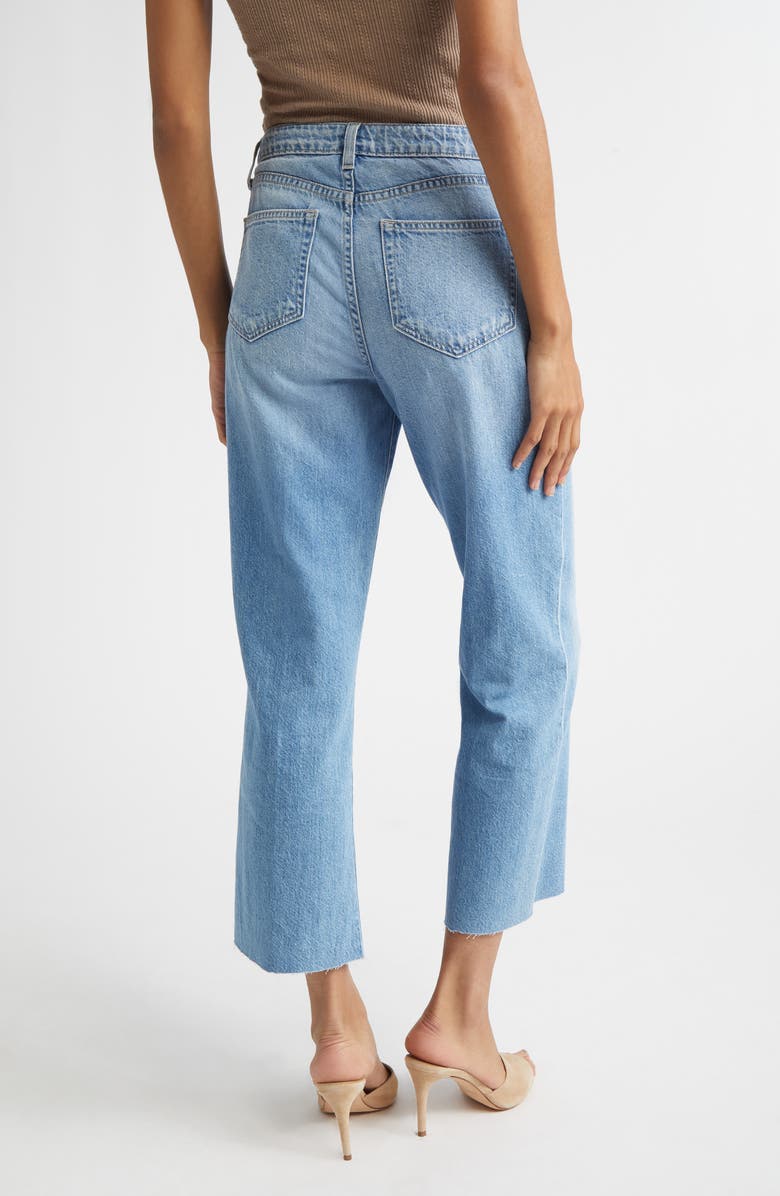 L'AGENCE Wanda High Waist Raw Hem Crop Wide Leg Jeans, Alternate, color, Anaheim