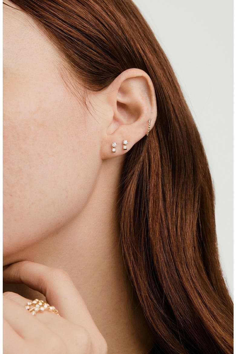 Droplet Lab Grown Diamond Stud Earrings, Alternate, color, Yellow Gold