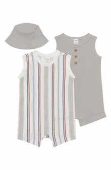 PL Baby by Petit Lem Romper & Bucket Hat Set