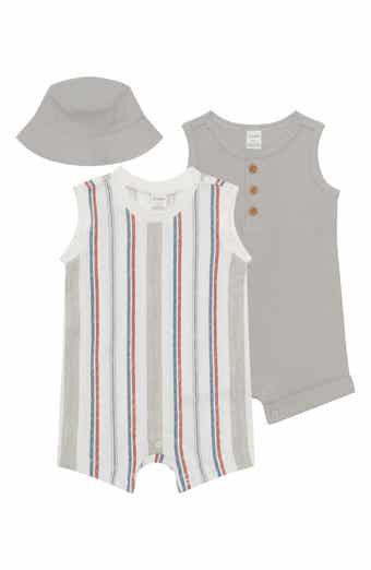 PL Baby by Petit Lem Romper & Bucket Hat Set