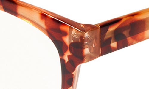 Diff Solstice 50mm Square Blue Light Filtering Glasses In Brown