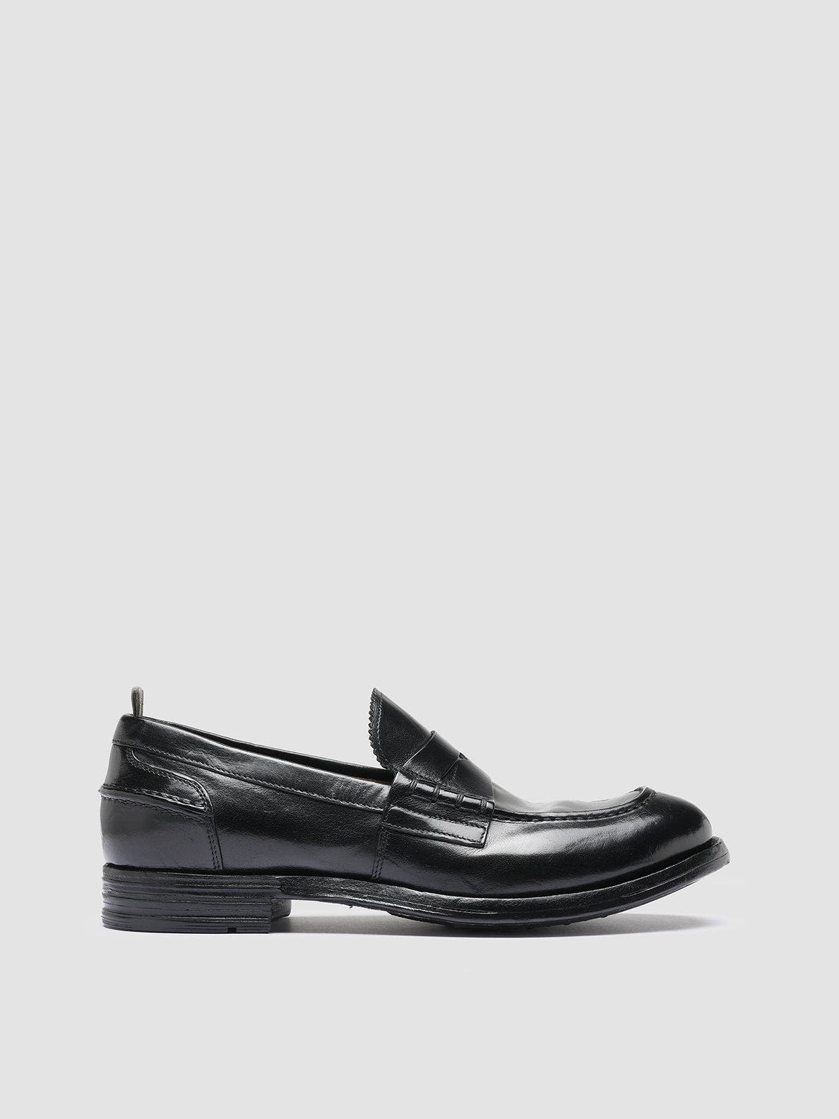 Officine Creative Balance 011 Leather Penny Loafers, Main, color, Black